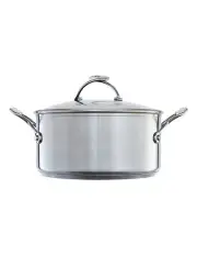 [Circulon] SteelShield S-Series Nonstick Covered Saucepot 22cm/3.8L in Stainless Steel