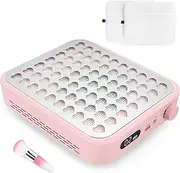 Madenia rechargeable Nail Dust Collector: 56W Professional and Powerful Nail Vacuum Cleaner with 30 Gear Adjustable Speed - Quiet Nail Vacuum Extractor for Nail Studio & Home (Pink)