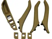BMW 5 F10 Closing Shell Power Window Trim Inner Door Handle Set Beige Leather 7x