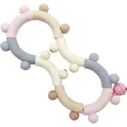 Hess Spielzeug Wooden 17cm Rattle Motor Eight Toy Baby/Infant 0m+ Natural Pink