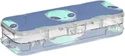[Amooorous] Cartoon Cute Green Aliens Designed Plastic Pencil Box Clear Double Layer Pencil Containers For Stationery With Snap-Tight Lid