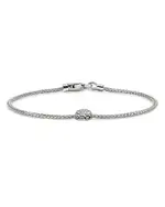 John Hardy Sterling Silver Jh Essentials Diamond Pave Disc Chain Bracelet