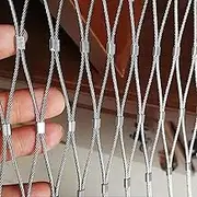 SXEVZOO 304 Stainless Steel Anti-Fall Rope Net Heavy Duty 2mm Steel Wire X-Type Flexible Cable Balustrade Mesh - 6cm Hole Durable Safety Fence(2.3x10m)