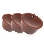 3PCS Reusable Coffee Pods Refillable Coffee Capsules Compatible with Dolce U9N6