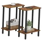 Small Side Table, Narrow End Table, Set of 2, Skinny Sofa Table, Slim