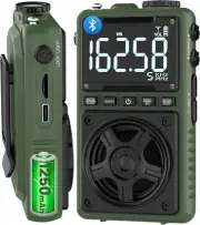 Radio de onda corta AM FM con Bluetooth y alerta meteorológica de la NOAA