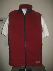 Vineyard Vines Custom Harbor Fleece Vest w/ "CAPE COD" Logo Varsity Red Medium