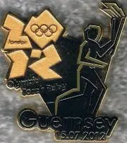 2012 London Olympic Torch Relay Guernsey Games Mark Pin