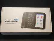 NEW CLEAR CAPTIONS BLUE TELEPHONE FOR HEARING IMPARIED AMPLIFIED CAPTIONS PHONE
