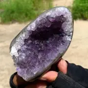 353G Natural Amethyst geode quartz cluster crystal specimen Healing