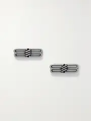 [Balenciaga] Balenciaga - License Silver-tone Earrings - One size One size Silver