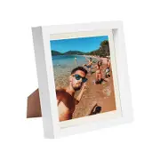 Nicola Spring 8" x 8" White 3D Box Photo Frame - 6" x 6" Mount