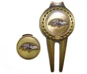Baltimore Ravens Hat Clip & Divot Tool with Golf Ball Marker Combo