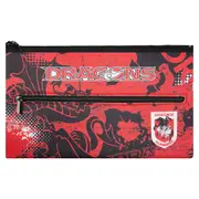 NRL St George Dragons QUALITY LARGE Pencil Case for School Work Stationary