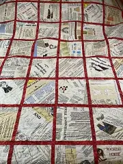 SOKA Original “Pattern Quilt” Patchwork Handmade OOAK Fabric Art Double Bed Full