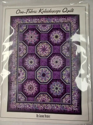 ONE FABRIC KALEIDOSCOPE QUILT KIT BY JASON YENTER IN PURPLE COLORWAY
