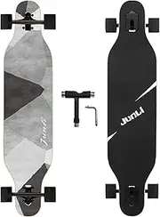 Junli 41 Inch Freeride Skateboard Longboard - Complete Skateboard Cruiser for Cruising, Carving, Free-Style and Downhill