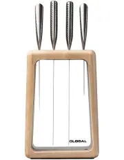 [Global] Hashira 5 Piece Knife Block Set Maple