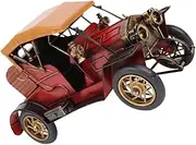 GRIRIW Retro Car Decoration Iron Vintage Car Model Creative Desk Table Decoration Art Craft for Home Office Dec