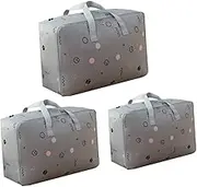 Quilt Storage Pouches 3 Piece Set Oxford Bedding Bag Large Opening Moisture Proof for Home Storage