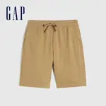 GAP 男裝 簡約運動短褲 碳素軟磨法式圈織系列-淺咖色(825305)