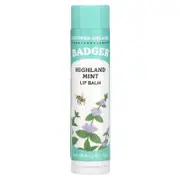 Badger, Lip Balm, Highland Mint, 0.15 oz (4.2 g)