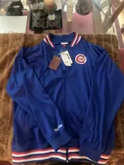 New Cooperstown Collection Jackets Mitchell & Ness Chicago Cubs Size 2XLT Jacket