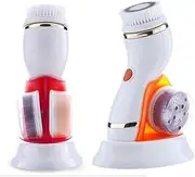 SAFIGLE 1PC Electric Facial Cleansing Brush Multifunction Face Scrubber for Deep Pore Cleansing Gentle Skin Care Compact Design for Home Travel Use Orange