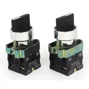 ZB2-BE101C 2NO DPST 3 Positions Maintained Rotary Selector Switch 600V 10A 2 Pcs