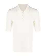 Maison Margiela Half-Buttoned Ribbed Polo Shirt S,XS,M White