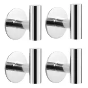 4PCS Chrome Wall Towel Hooks Bathroom Coat Robe Hook Stainless Steel Heavy Duty