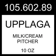 IKEA UPPLAGA Milk/cream Pitcher White 10 oz 105.602.89