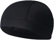[ANDRESLAD] Men's Running Cap Durable Cycling Beanie Headband Versatile Sports Hat Black