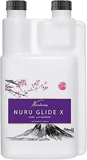 Nuru Gel X: Premium Super Slippery Massage Therapy Gel | Alternative to Massage Oil for Full Body Therapy | Edible, Non-Staining, and Heatable