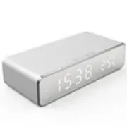 Wireless Charger Time Alarm Clock LED Digital Thermometer Earphone Phone Charger