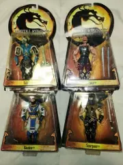 Mortal Kombat Deception Lot Jazwares 2005 MOC Scorpion Raiden Baraka Sub Zero