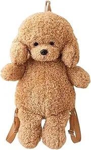 [Generic] Plush Shoulder Bag | Animal Shaped Plush Bag - Cute Realistic Adorable Dog Shape Purse For School Girls Children Women Outdoor Travel