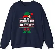 [VidiAmazing] On The Naughty List and I Have No Regrets Funny Elf Hat Xmas ds000 T-Shirt
