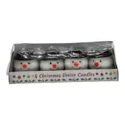 Set Of 4 Figural Snowmen Head Candles Christmas Holiday Winter New In Package