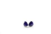 Lapis Triangle Post Earrings in SOLID '925' Sterling Silver - NEW!