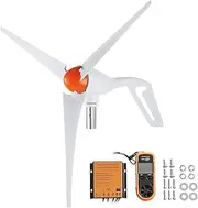 VEVOR 500W Wind Turbine Generator, 12V Wind Turbine Kit, 3-Blade Wind Power Generator with Anemometer, MPPT Controller & Adjustable Windward Direction, Suitable for Home, Farm, RVs, Boats
