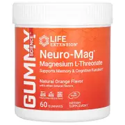 Life Extension, Neuro-Mag, Magnesium L-Threonate, Natural Orange, 60 Gummies