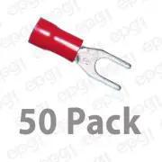 SPADE TERMINAL VINYL #8 RED 22-18 GAUGE #500-50PK