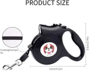 Retractable Leash, Retractable Dog Leash, Retractable Dog Leash with Light, Retractable Dog Leashes 5m Black Size, One Button Stop Lock