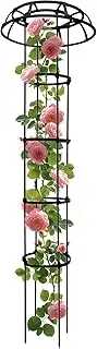 Garden Tower Trellis - Garden Trellis for Climbing Plants Outdoor | 165.1cm Mushroom Top Round Trellis | Easy to Install Decorative Trellis Frame for Vine Bean Cucumber Zucchini Grape Rose