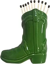 Boot Match Holder | Boot Shape Ceramic Match Jar | with Bottom Igniter Small Candle Jar for Long Match Sticks Holder Home Decor Shwing