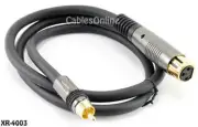 3 ft. Premium XLR Female to RCA Male Audio Cable, Gold