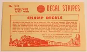 Ho Scale Champ Decals S-11 Dulux Gold Model Train Accessories