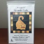 Gourdo Gato Block Nine of Helene Knott's Garden Patch Cats Quilt Pattern 2009