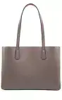 NEW TORY BURCH PERRY PHOEBE REVERSIBLE LEATHER TOTE SLIVER MAPLE/TANGERINE